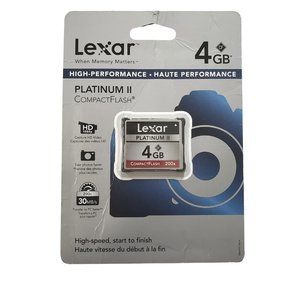 Lexar NWT 4GB Compact Flash Memory Card Platinum II